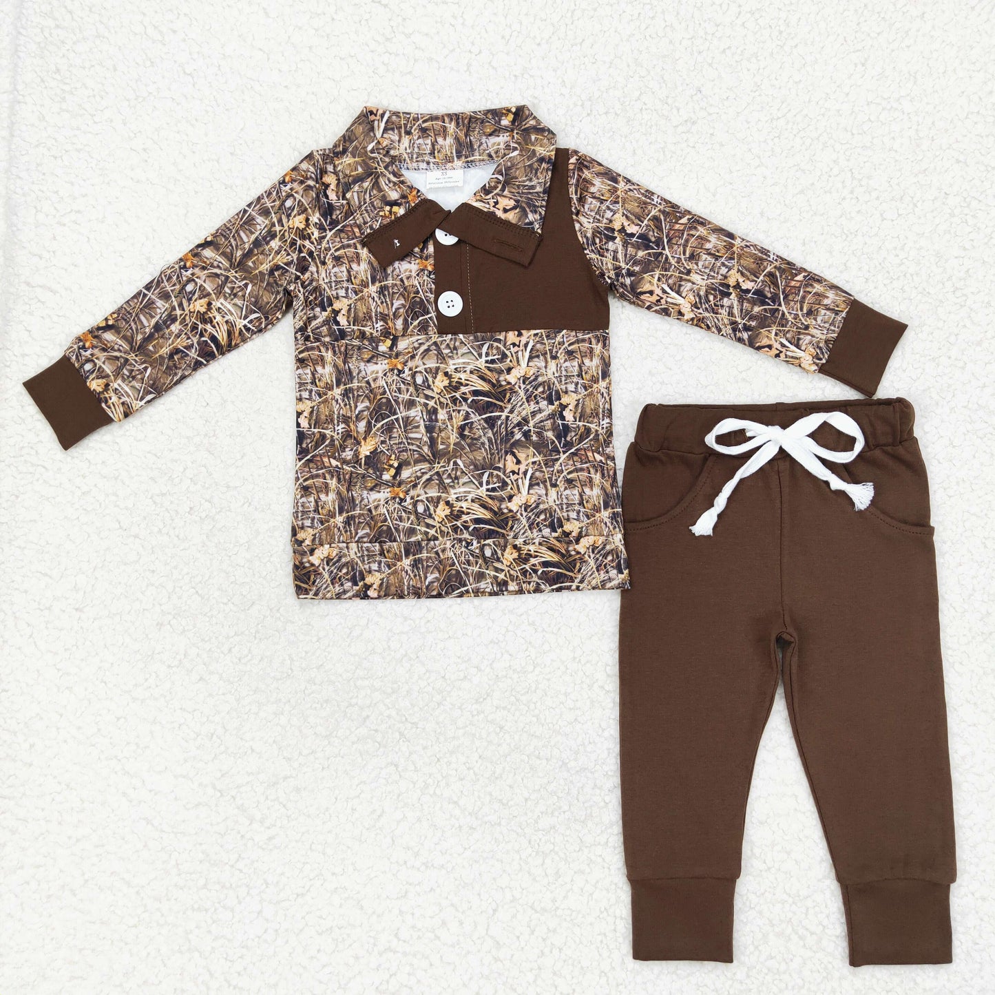 Hunting Camo New Style Boys Set RTS Sibling Clothes