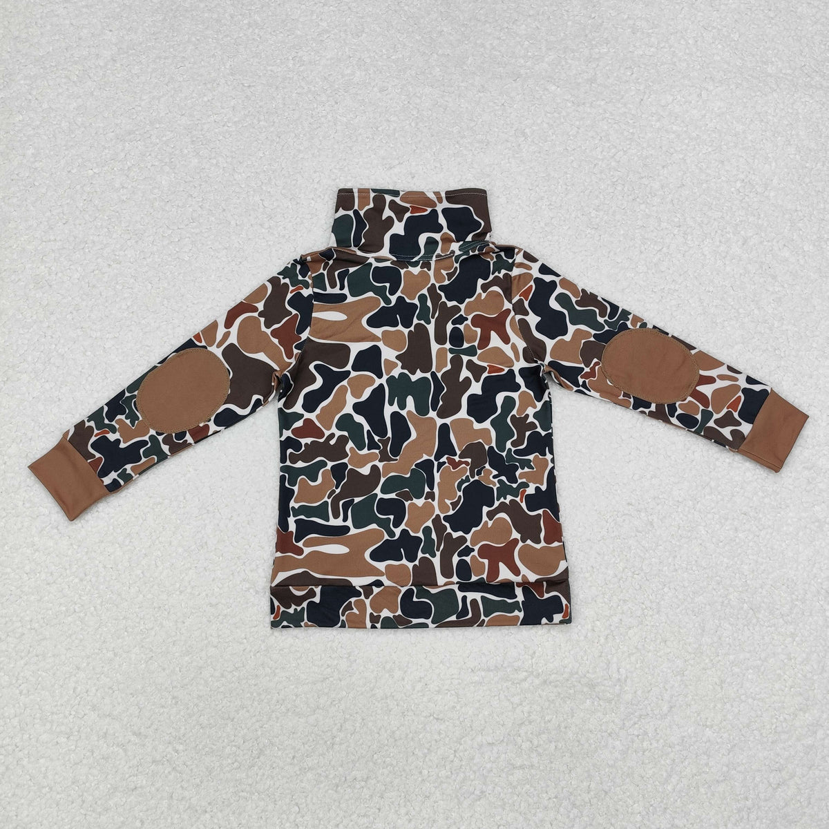 BT0810 brown camo long sleeve boys pullover