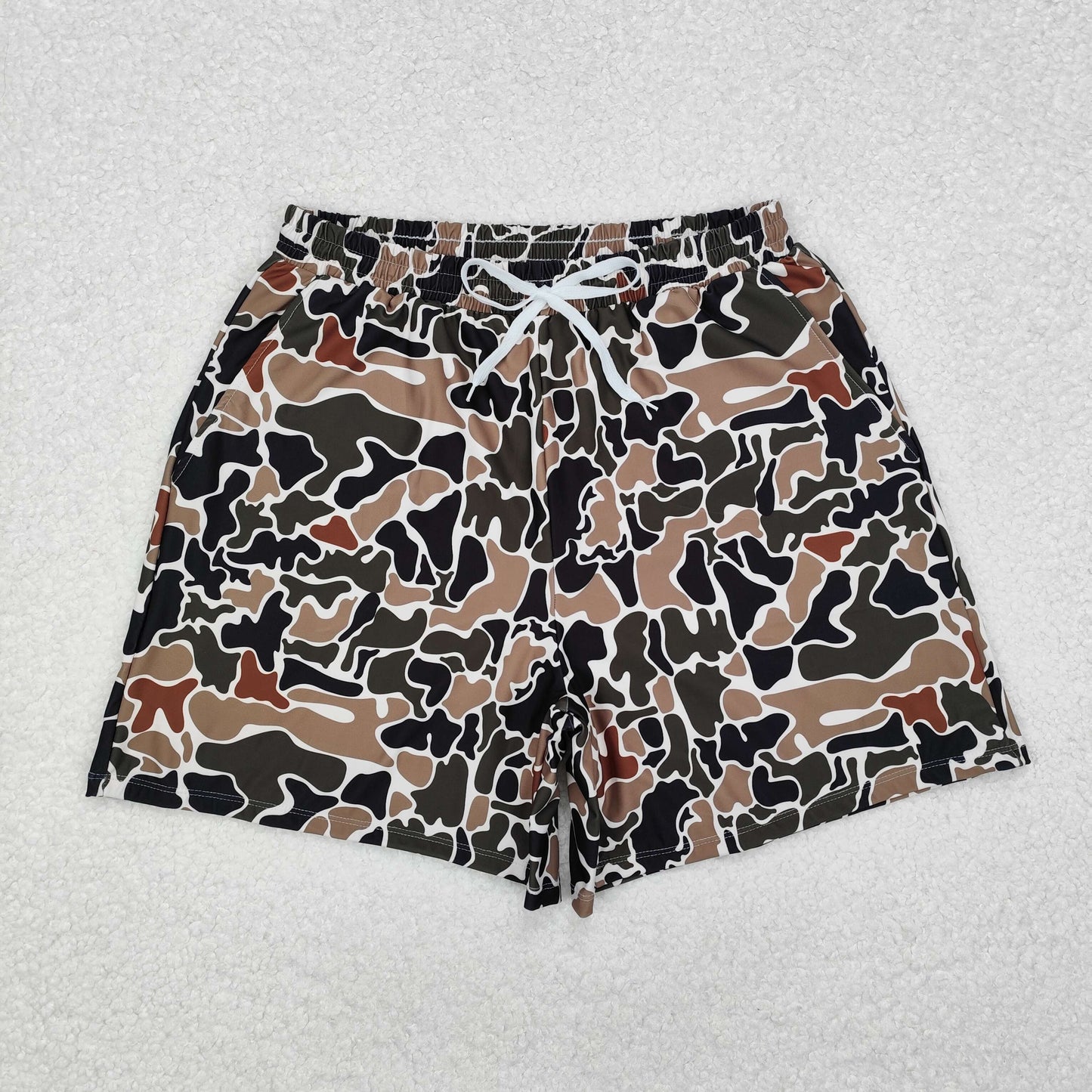 S0478 old school camo adult man swimming trunk