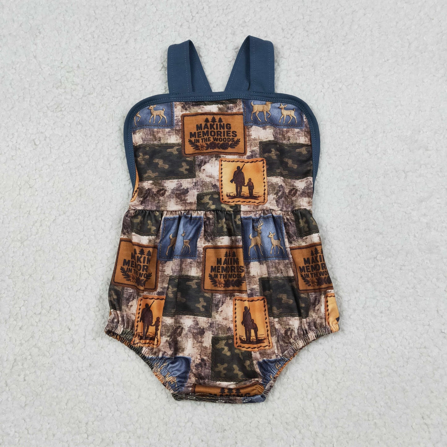 SR3925 Hunting Camo Deer Boys Romper