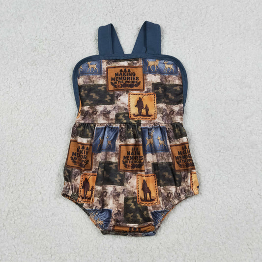 SR3925 Hunting Camo Deer Boys Romper