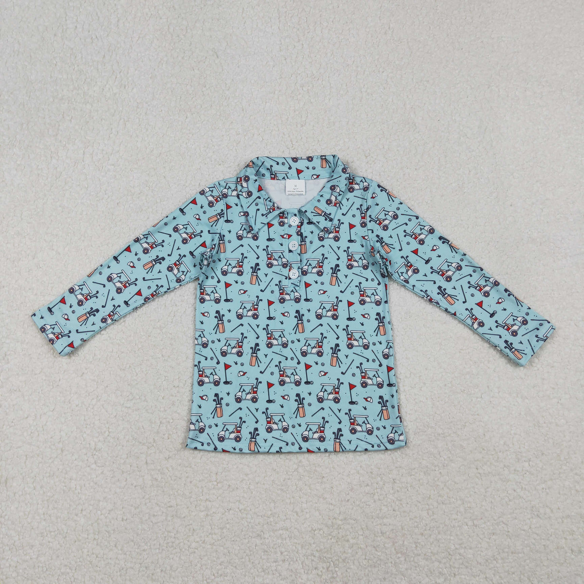 BT1404 play golf blue long sleeve boys top
