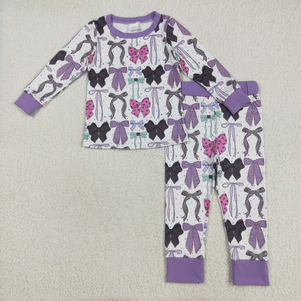 Halloween black purple bows style RTS Sibling Clothes