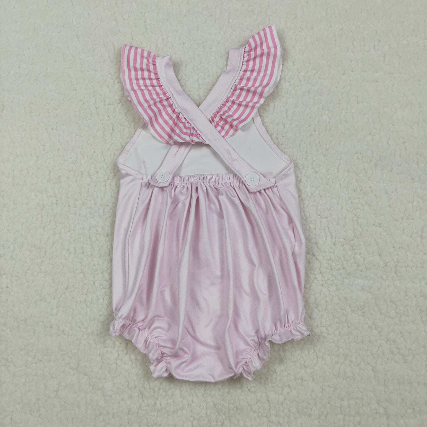 SR3780 Best Day Ever Pink Flutter Sleeve Girls Romper