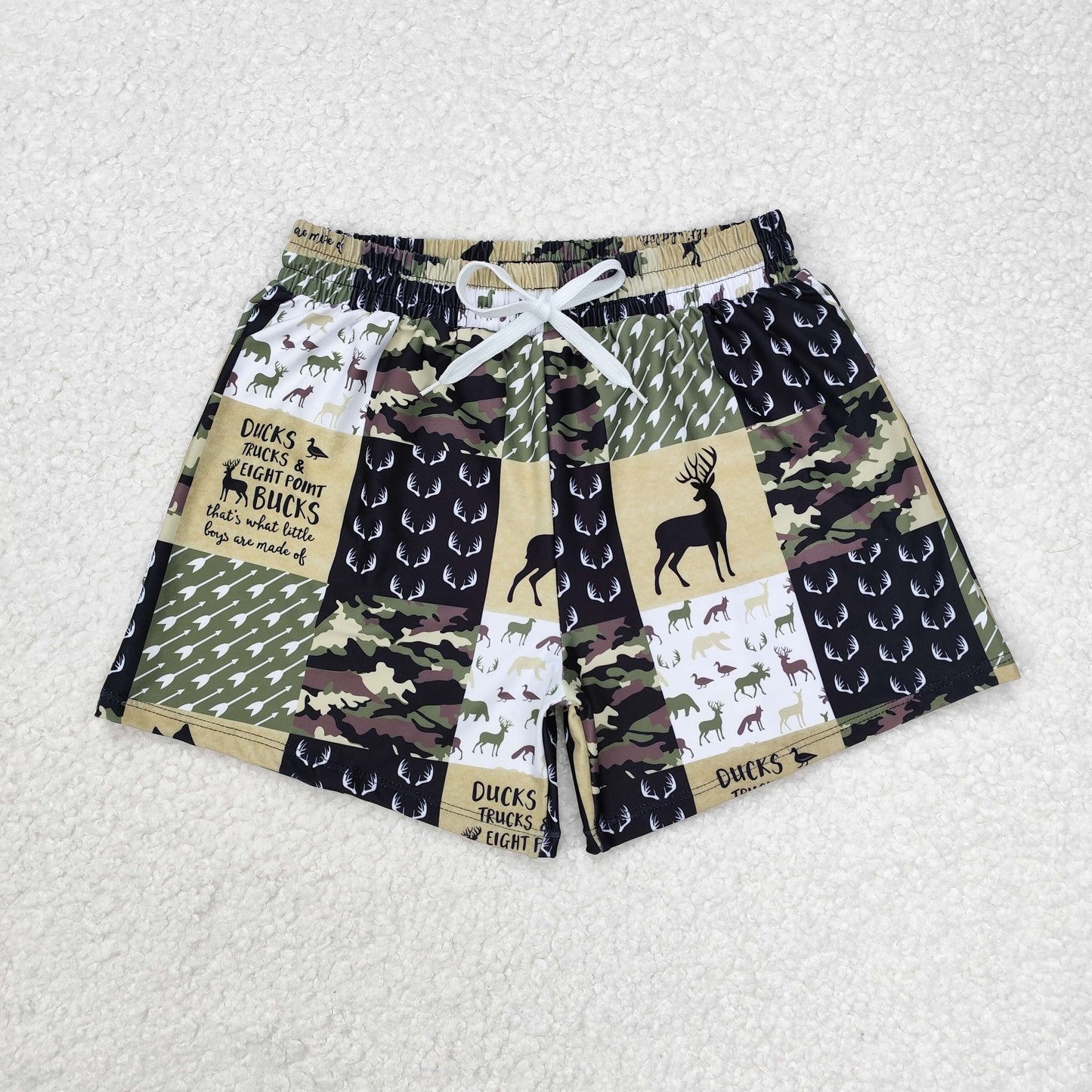 daddy and me hunting deer mallard swimming trunk RTS sibling clothes