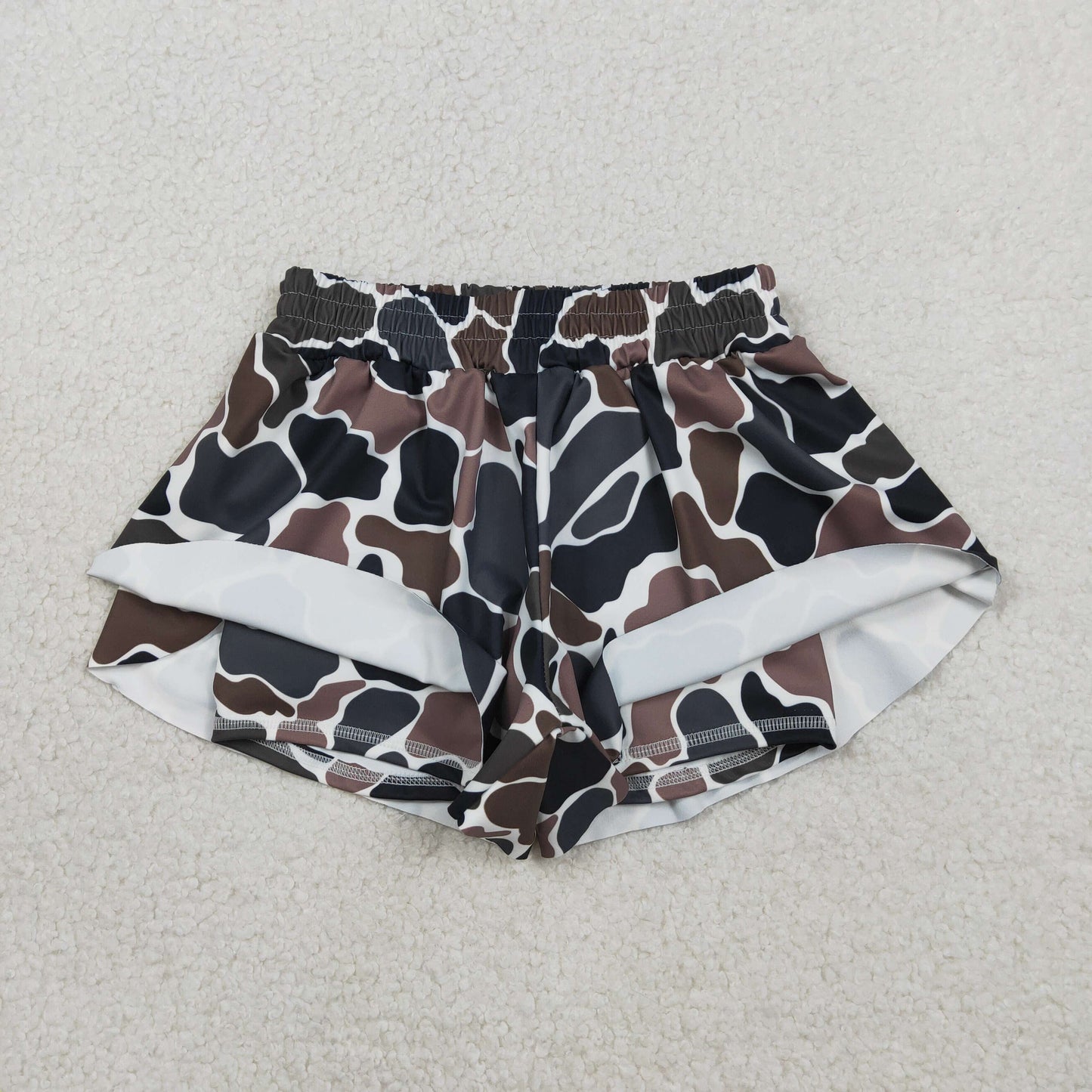 SS0773 Yoga Hunting Camo Girls Shorts