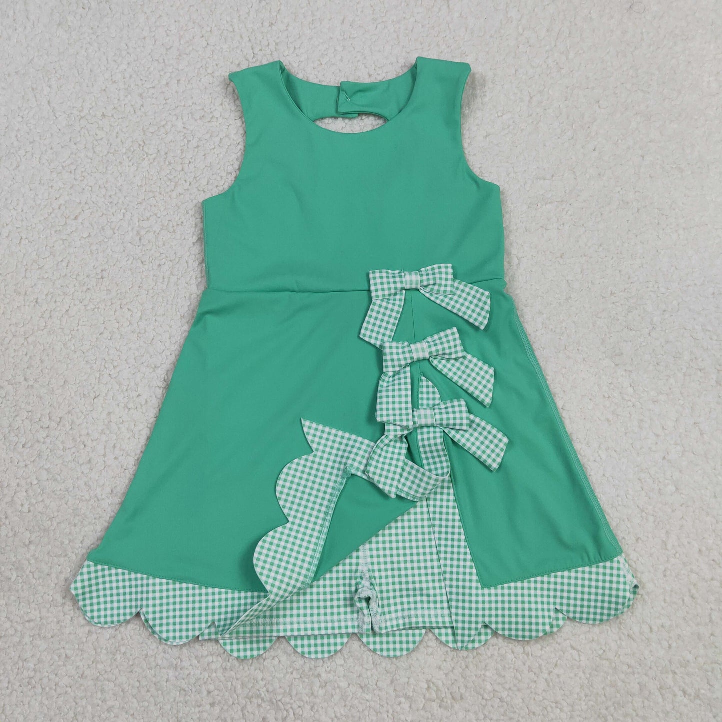 GSD3029 Yoga Green Sleeveless Girls Dress