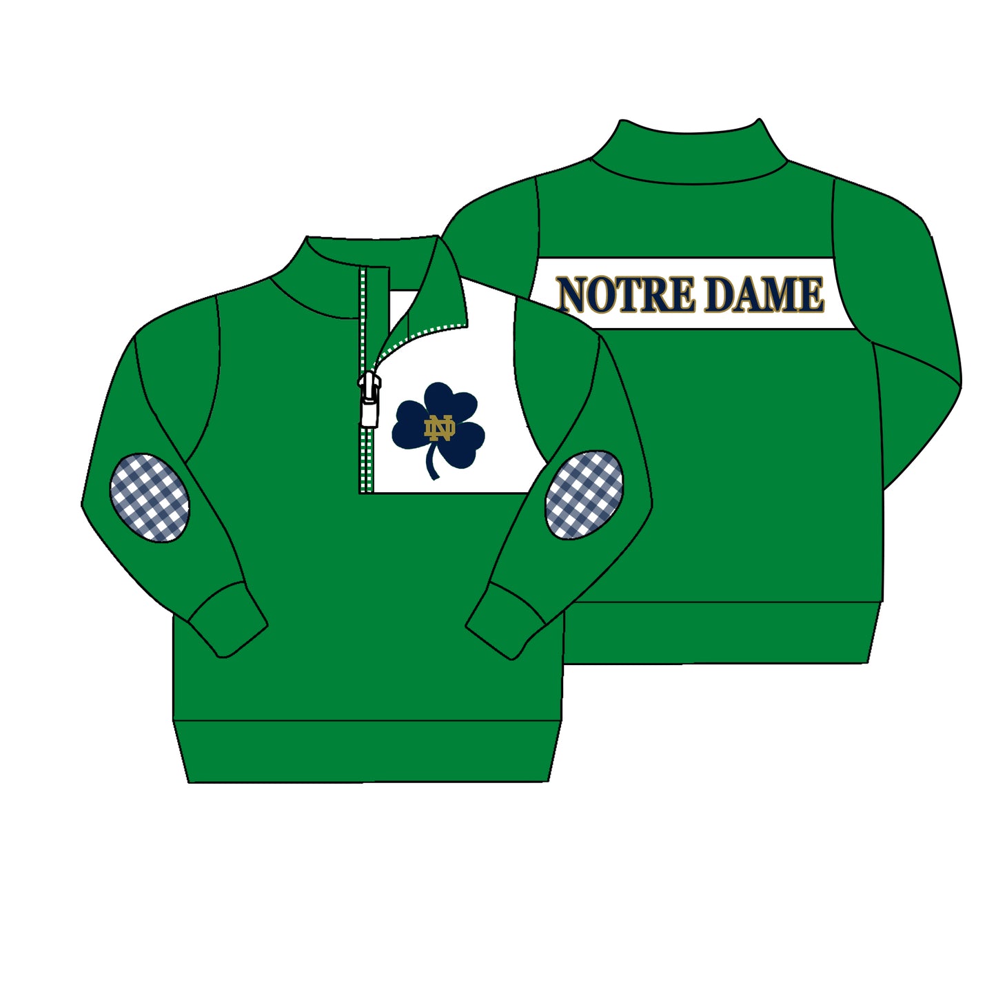 custom S 9.14 Green long sleeve boys pullover