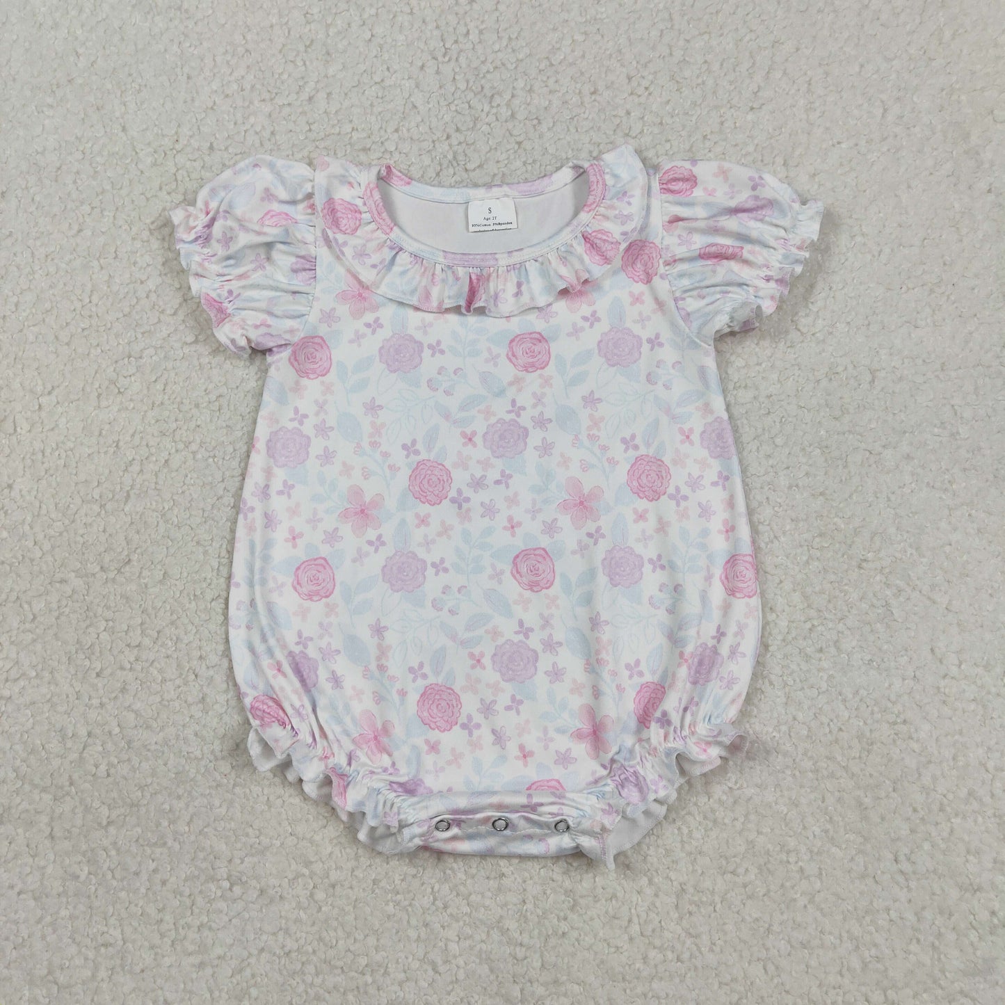 Pink Flowers Dress/Romper Sibling Clothes RTS