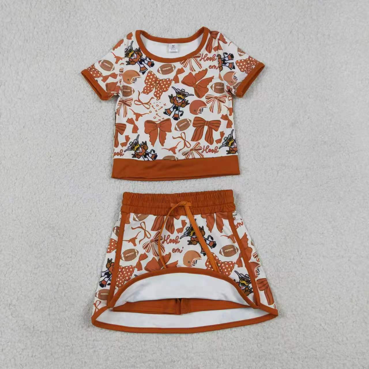 Yoga Item Bows Skorts Girls Set Sibling Clothes RTS