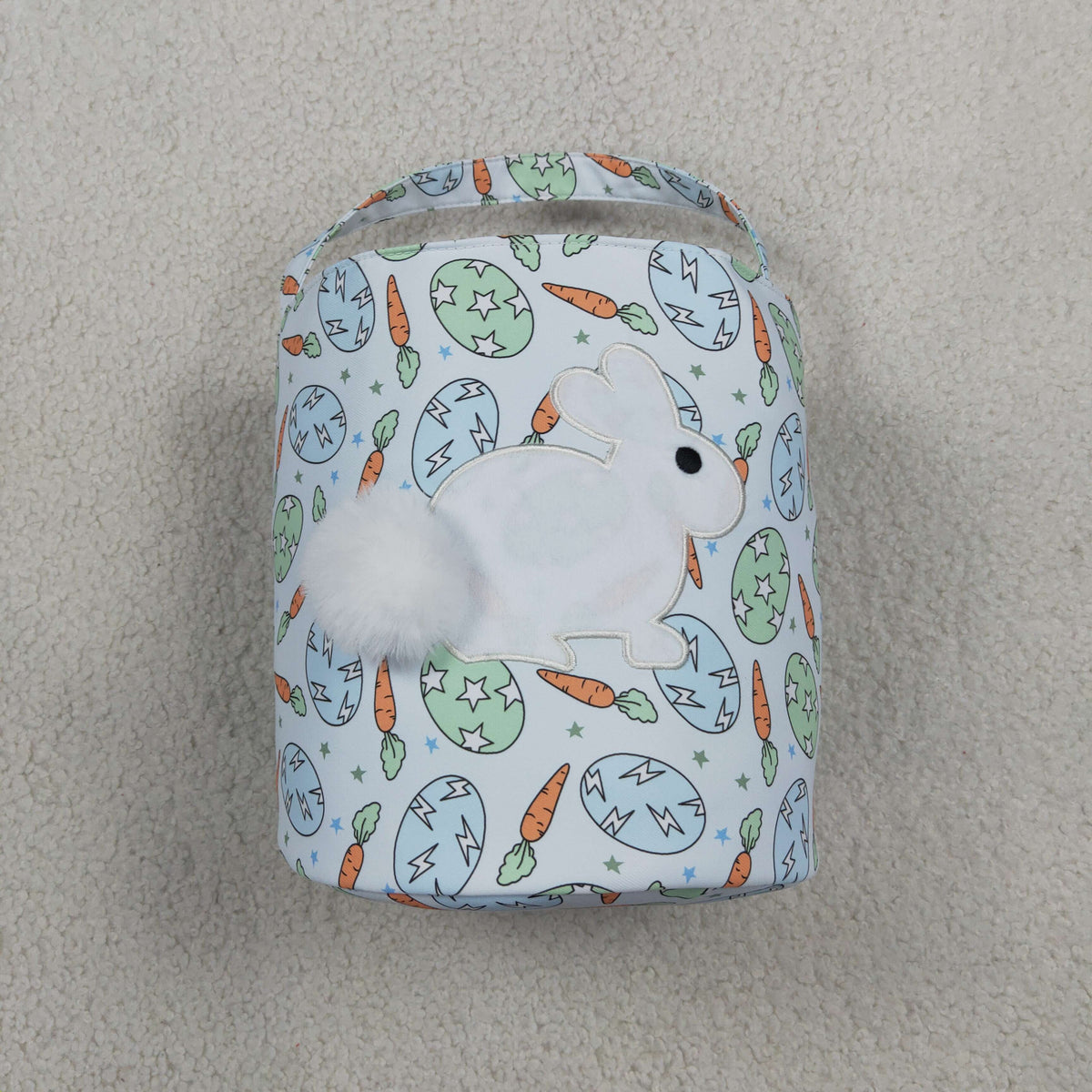 BA0468 Easter Carrot Egg Rabbit Basket Bag