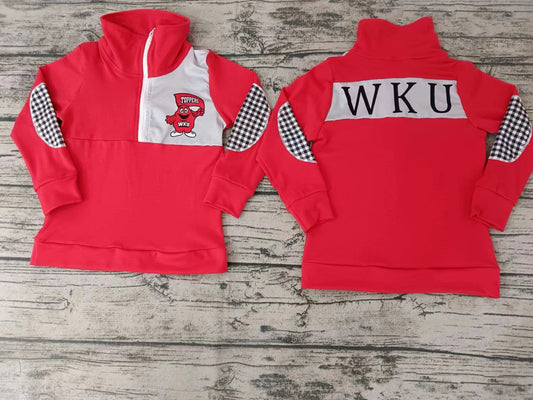 custom S 9.12 Red long sleeve boys pullover