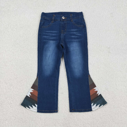P0303 Aztec blue denim pants