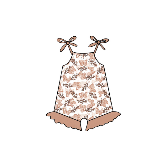 custom style daddy is my best bestie butterfly girls jumpsuits