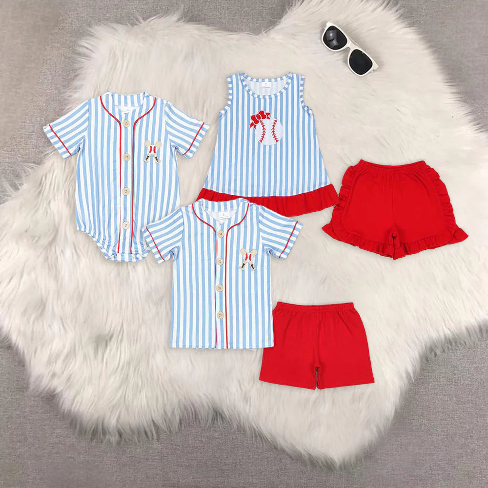 Embroidery baseball RTS Sibling Clothes