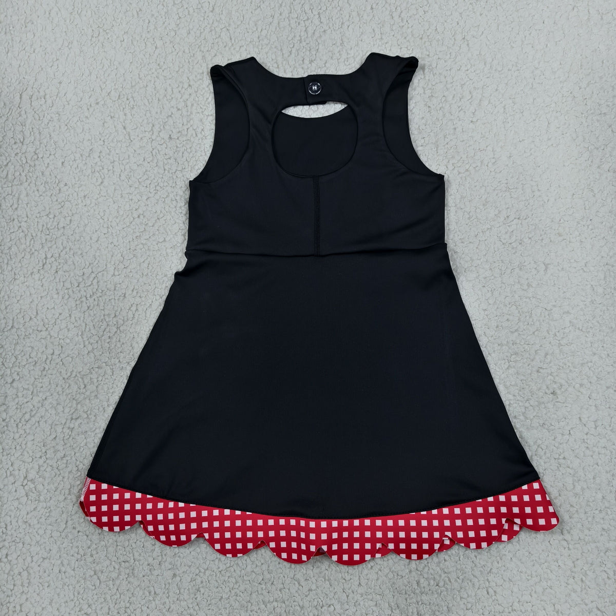 GSD4263 Yoga Black Bows Sleeveless Skorts Girls Dress
