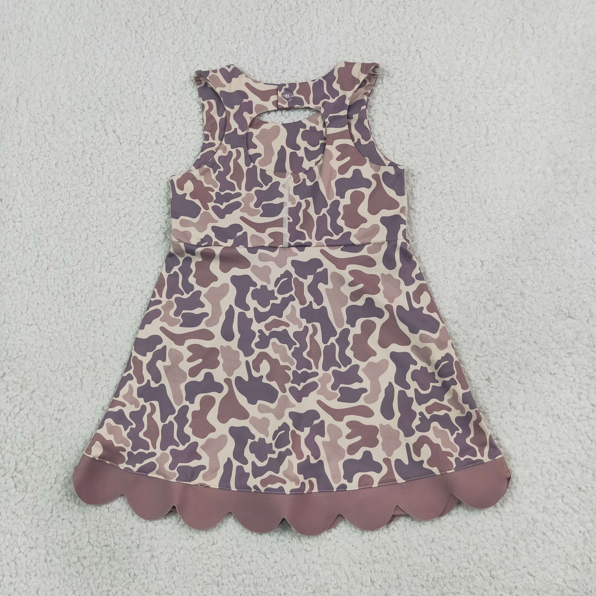 GSD4227 Yoga Camo Bows Skorts Sleeveless Girls Set
