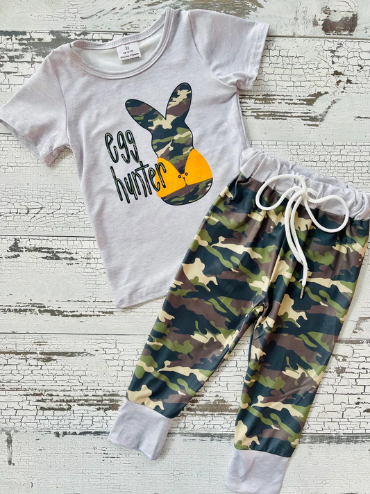 Easter Camo Shorts Sleeve Boys Outfits