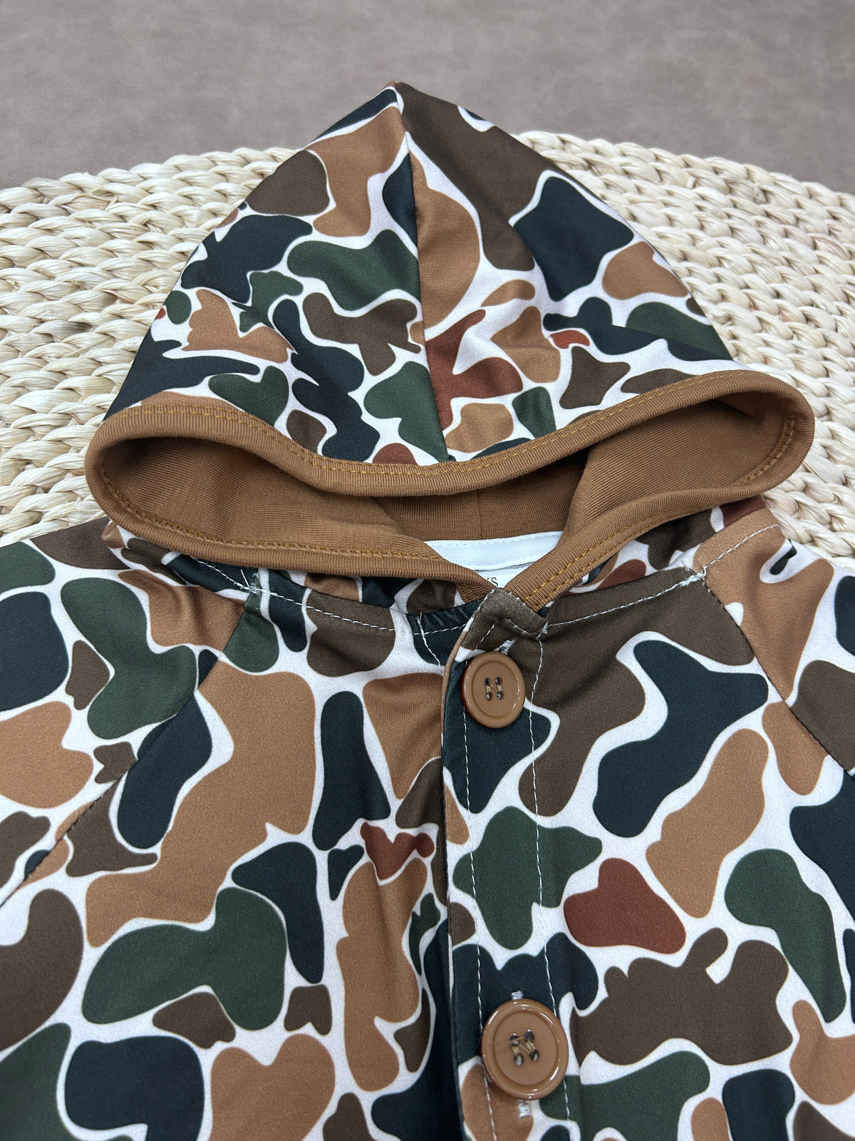 Hunting Camo Pockets Hoodie Coat Camo Shorts Girls Set