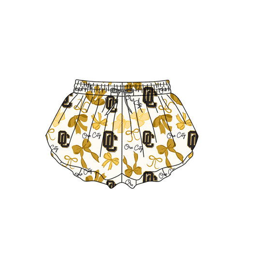 Custom Moq 3 ore city Bows Yoga Girls Shorts