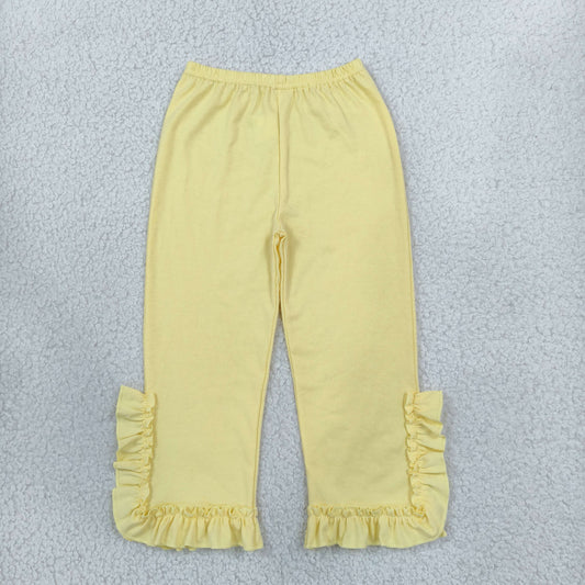 P1163 Yellow Ruffles Girls Pants