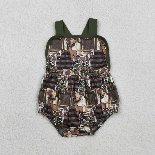 SR3927 Hunting Camo Deer Boys Romper