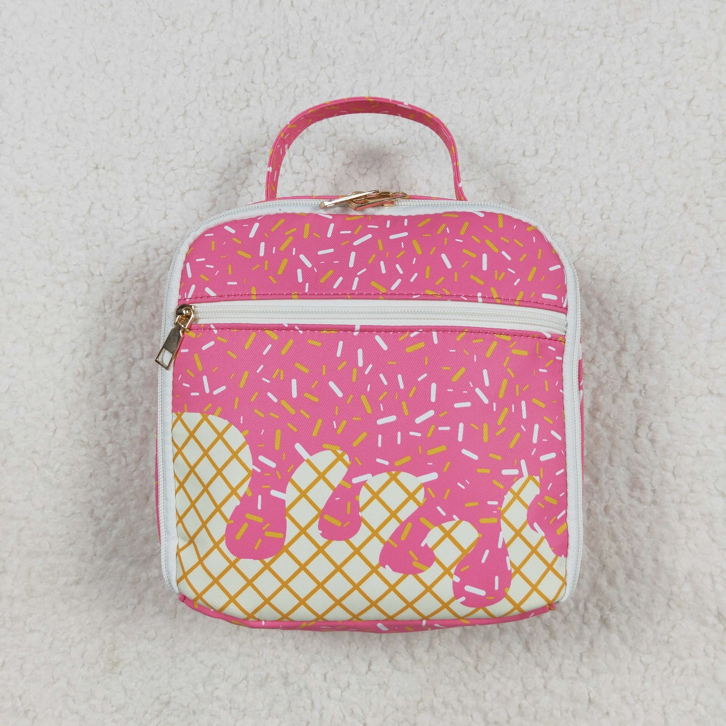 BA0299  pink ice Lunch Bag lunchbox 8.5*8.5*3.2 inches