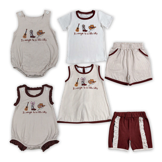 It's Alright To Be Little Bitty Set/Romper RTS Sibling Clothes