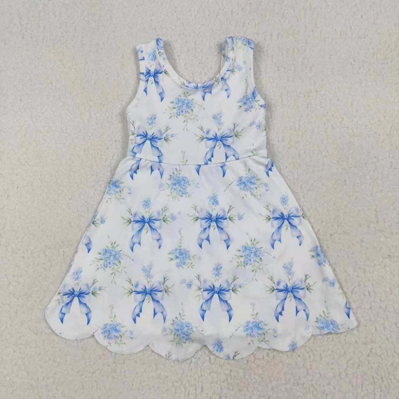 Yoga Flowers Bows Skorts Girls Dress Sibling Clothes