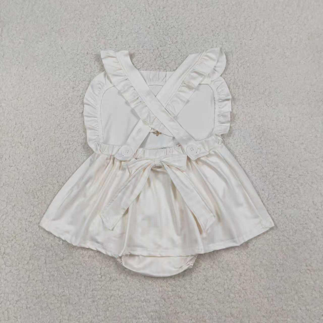 Embroidery Easter Cross Dress/Romper RTS Sibling Clothes
