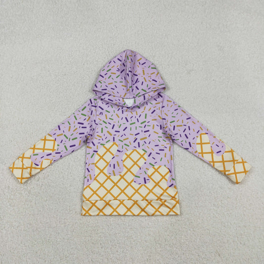 BT1373 ice purple sprinkles hoodie long sleeve boys top