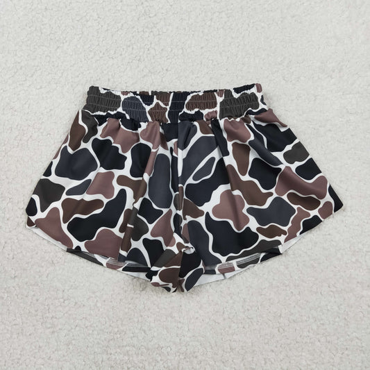 SS0773 Yoga Hunting Camo Girls Shorts