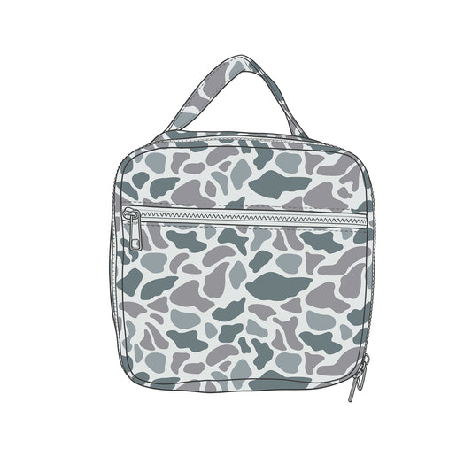 preorder Samples BA0382 grey camo lunchbox lunch bag