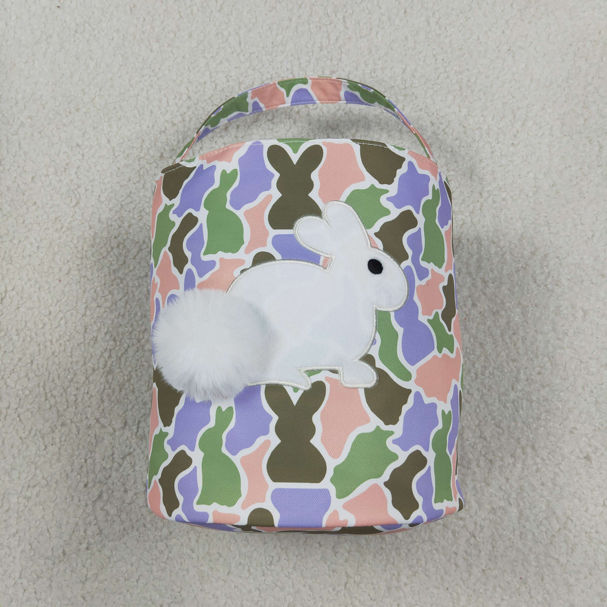 BA0467 Easter Carrot Egg Rabbit Basket Bag