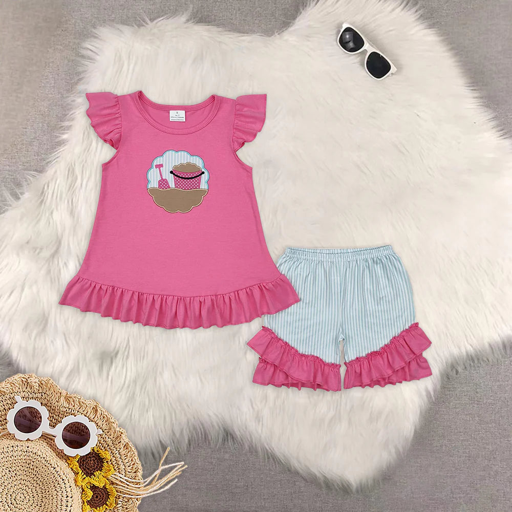 Embroidery beach RTS Sibling Clothes