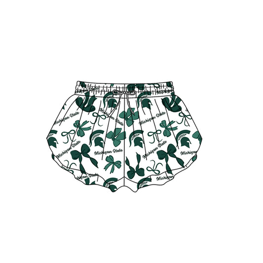 Custom Moq 3 Michigan state Bows Yoga Girls Shorts