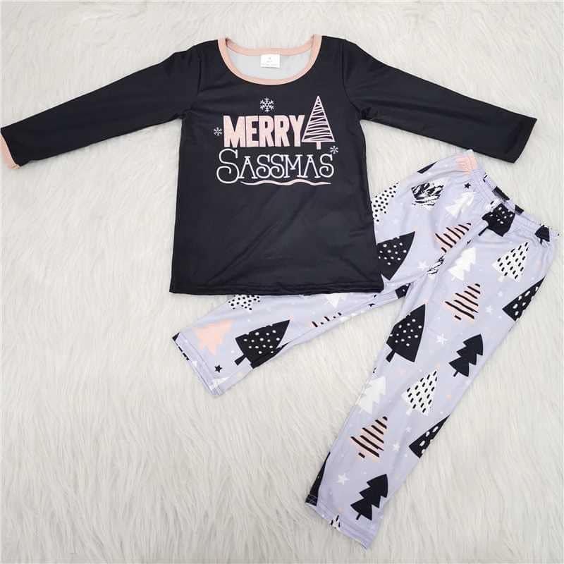 6 A25-16 Merry Christmas Adorable Girls Outfits