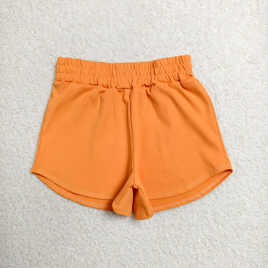 Yoga SS0902 Solid Color Orange Girls Shorts