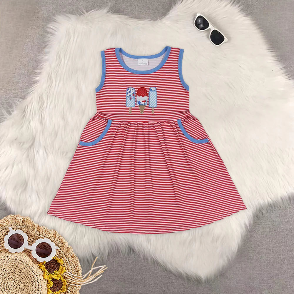 Embroidery July 4th ice RTS Sibling Clothes