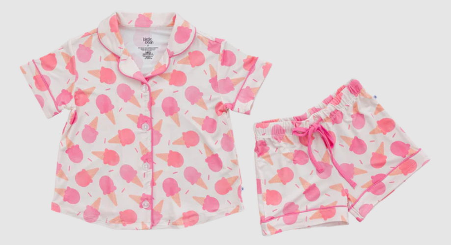 preorder GSSO2602 pink ice short sleeve shorts Summer girls pajamas