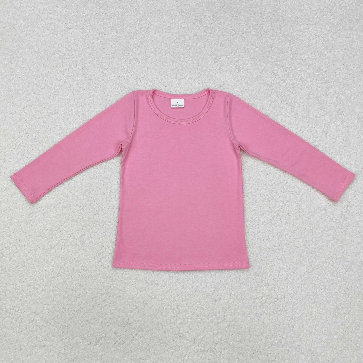 GT0781 pink long sleeve girls pullover girls top