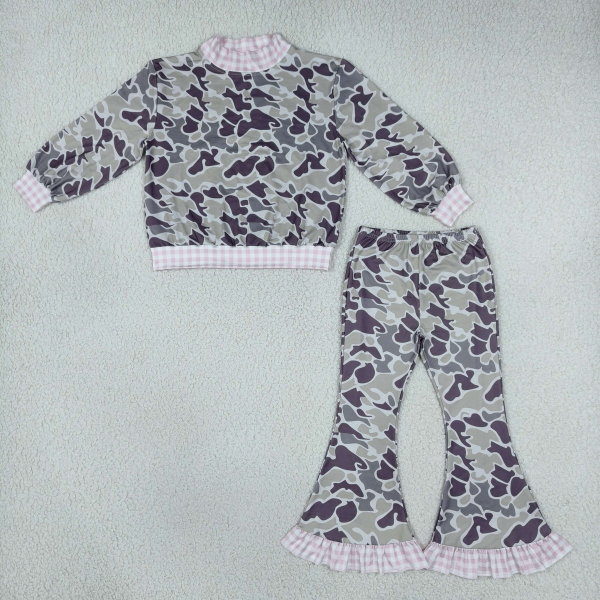 GLP3736 Camo Long Sleeve Pants Girls Set GT1873+P1184
