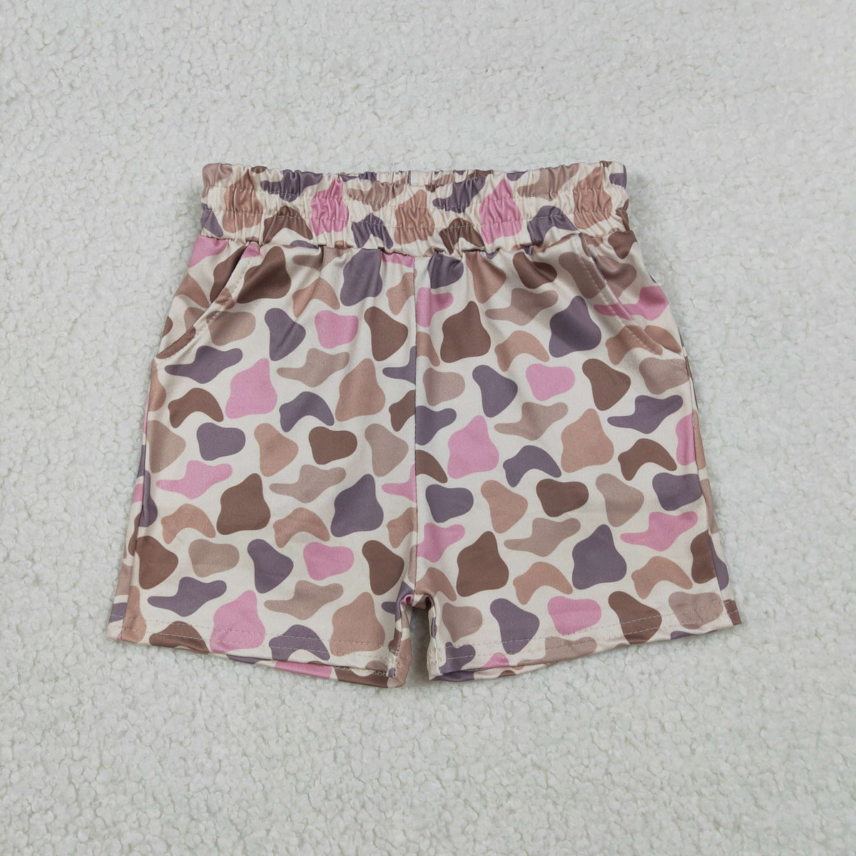 SS0757 Hunting Pink Camo Girls Shorts