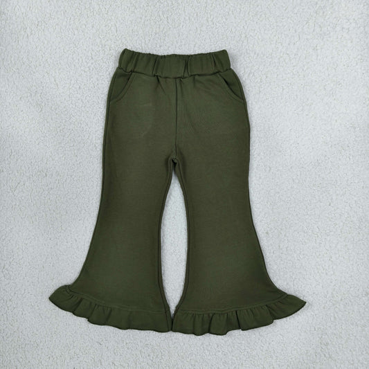 P1075 Green Sweatshirt Girls Pants