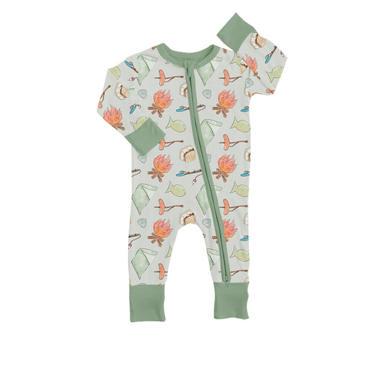 custom S 9.2 Cartoon fire cake kids romper