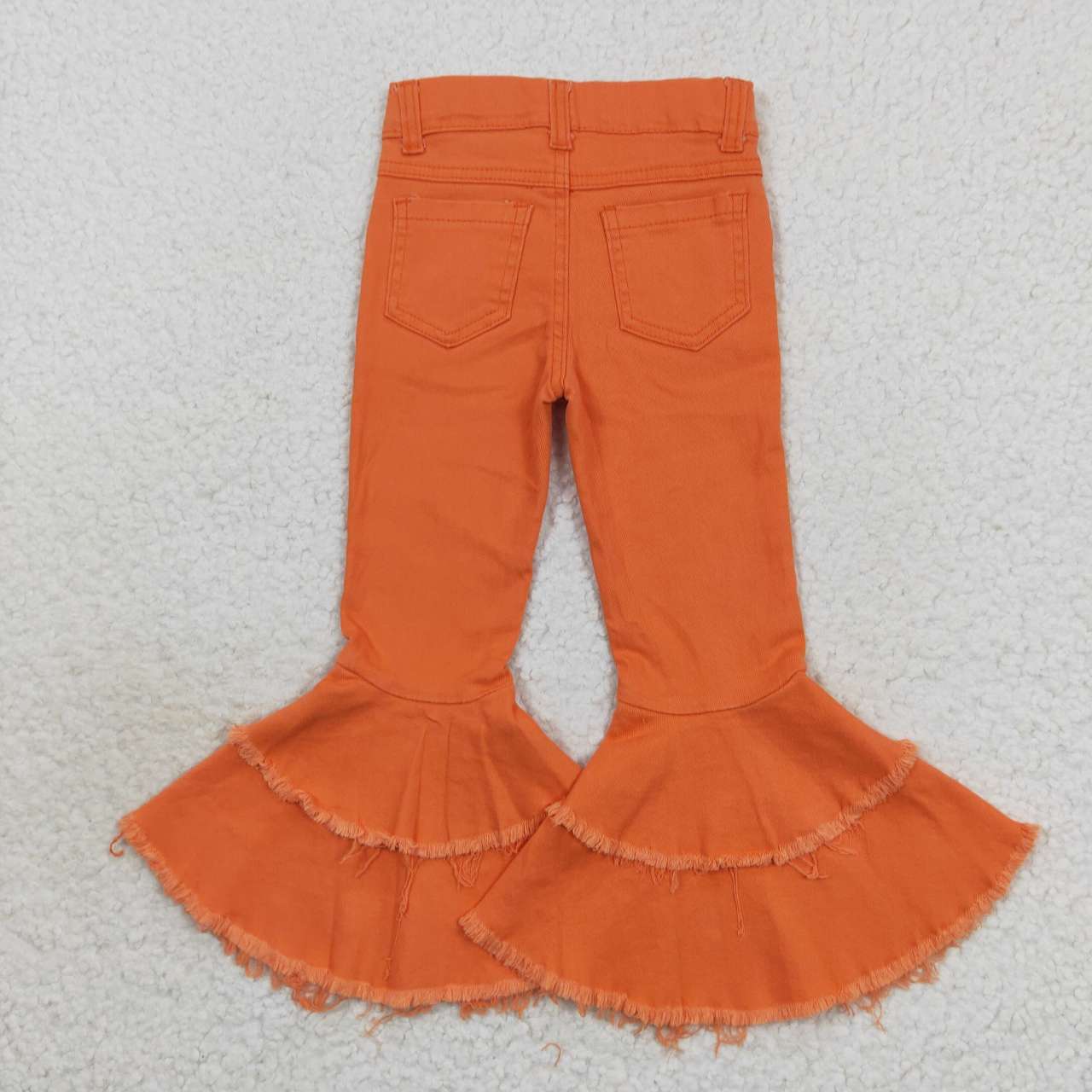 P0322 Orange denim pants girls pants