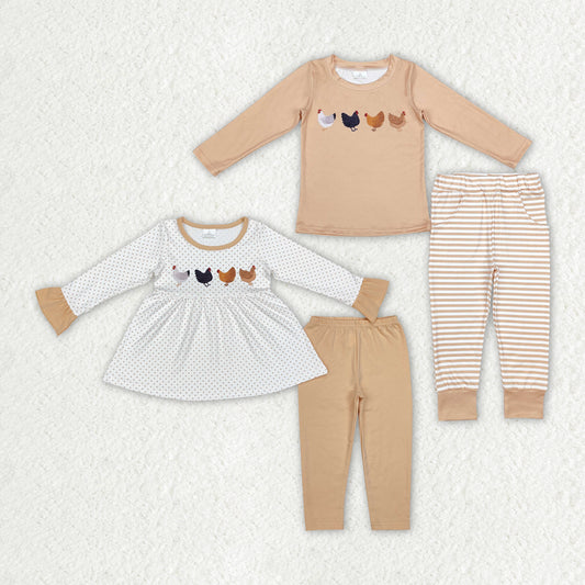 farm chick khaki kids set RTS sibling clothes