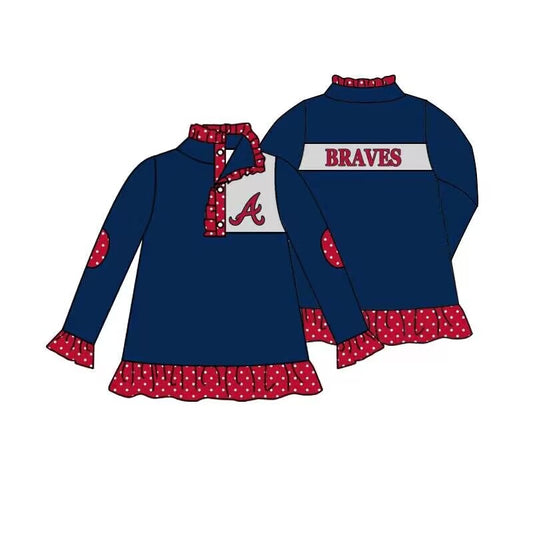 custom S 9.12 Red long sleeve girls pullover