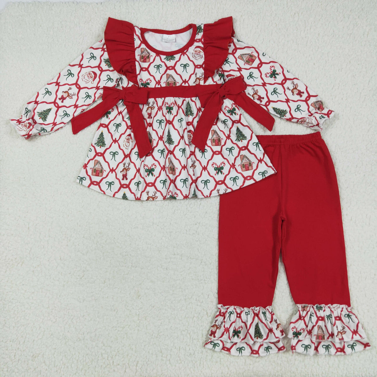 Christmas house tree red Sibling Clothes RTS sibling clothes