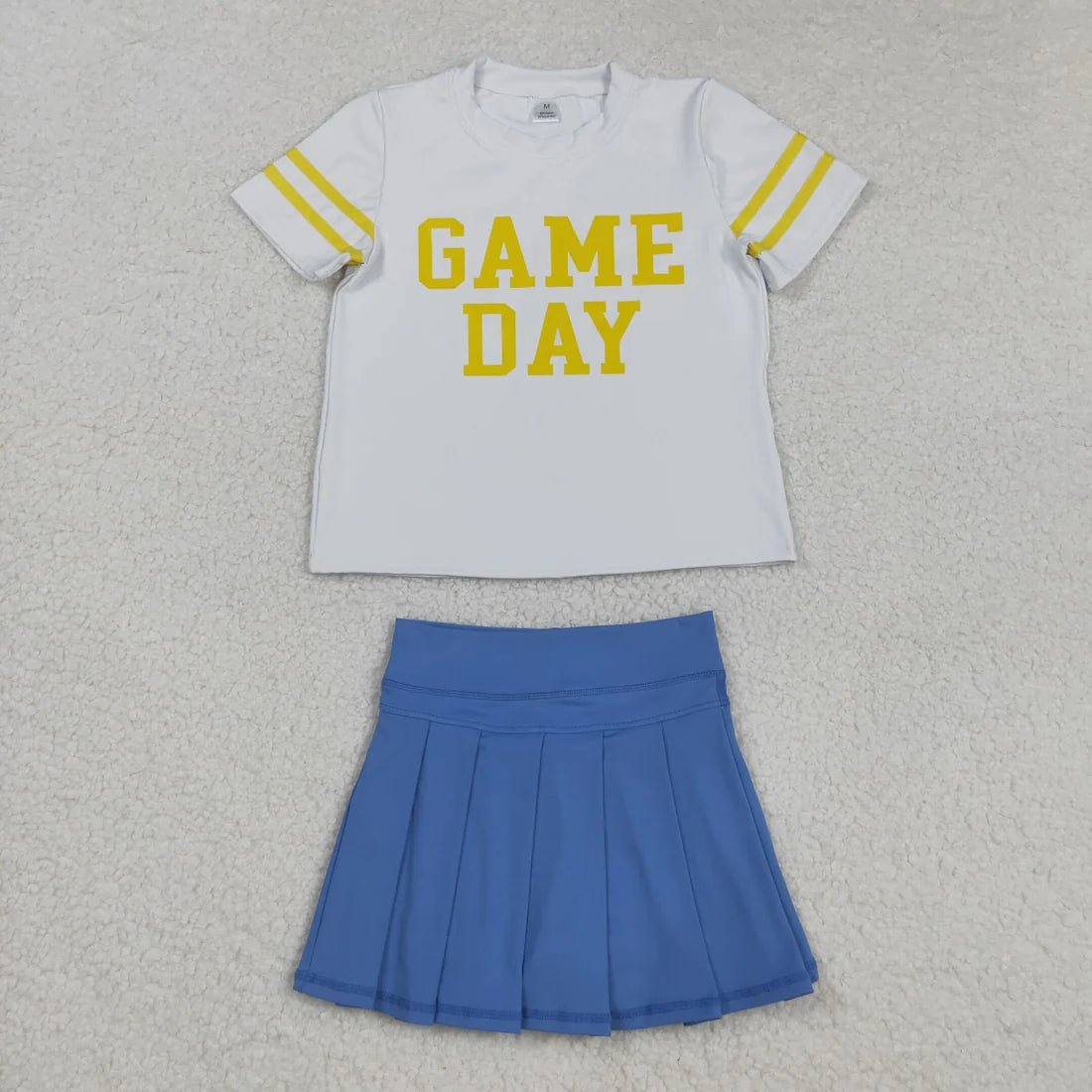 yoga screen print game day yoga skorts girls set RTS Sibling Clothes